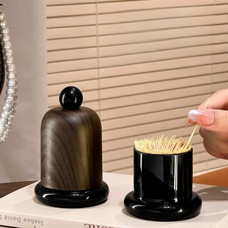 Century Modern Vintage Luxury Creative Toothpick & Dental Floss Cotton Swab Holder,New Design for Living Room Home Table Desk