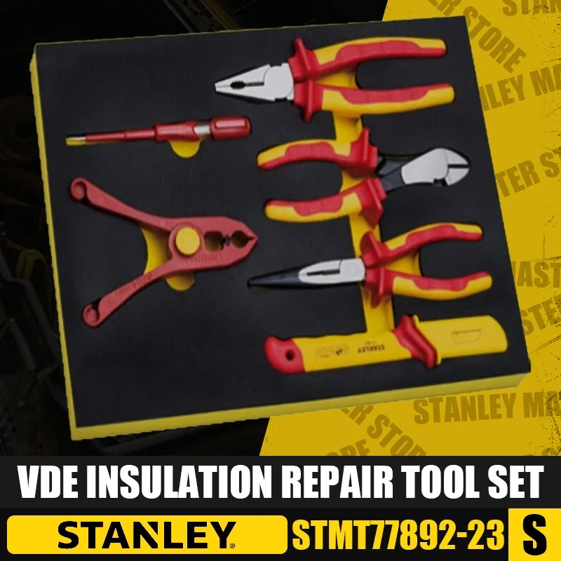 STANLEY STMT77892-23 Vde Insulation Repair Tool Set 6-piece Set Hand Tool Sets Tool Rest Set Pliers Cable Cutter Wire Clamp