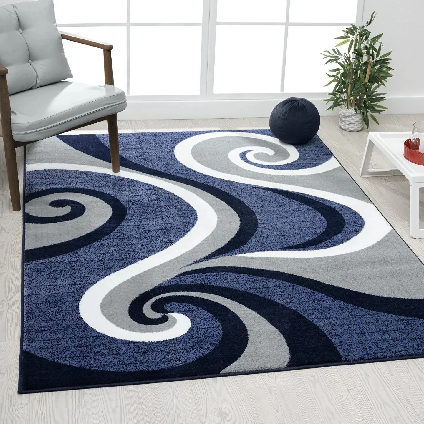 Modern Swirls Carpet for Living Room Home Decor Sofa Table Large Area Rugs Anti-slip Hallway Balcony Rugs Bedroom Floor Mat