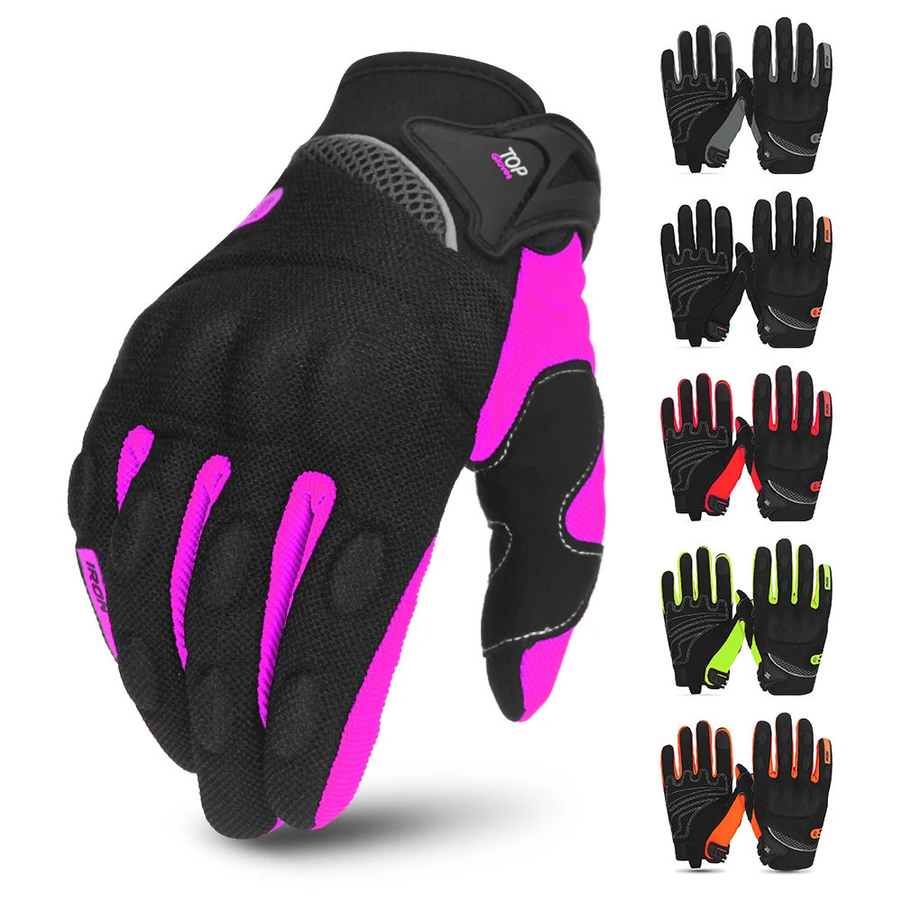 Adult Breathable Full Finger Motorcycle Gloves Non-slip Wear-resistant Motocross Racing Gloves Touch Screen Moto Biker Gloves