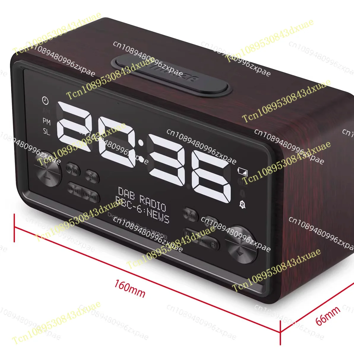 DAB+ FM Bluetooth 5.0 Radio - Multifunctional Wireless Charging Alarm Clock Speaker, High-End Home Audio (Foreign Trade)