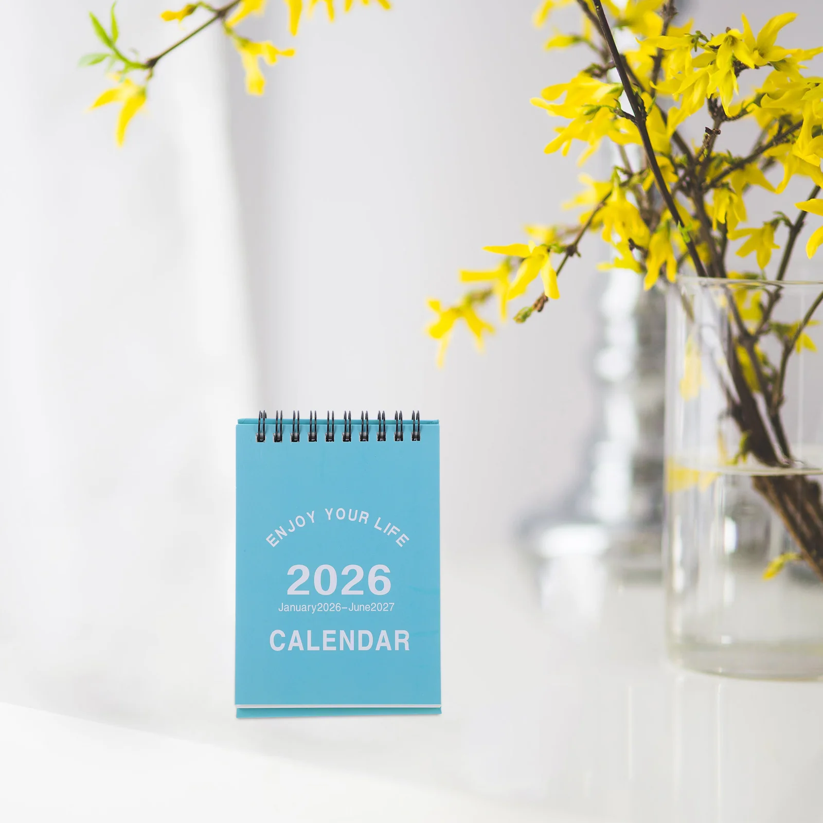 

2026-2027 Mini Compact Desktop Standing Flip Academic Year Smooth Writing Surface Lunar Year Countdown Calendar For Office Home