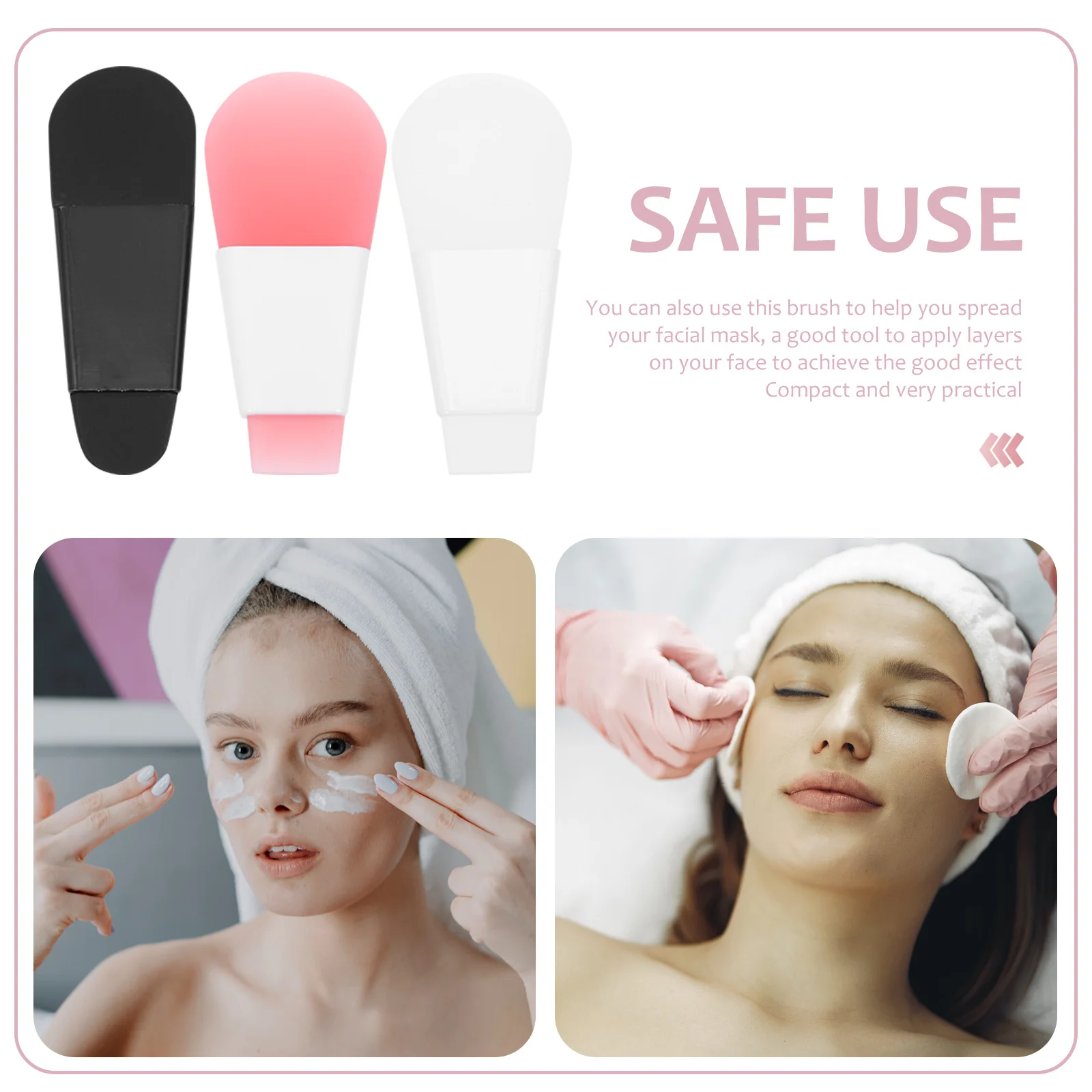 9 pçs silicone máscara facial escova compacto portátil aplicador de lama facial para até mesmo aplicação de cuidados com a pele multi-função máscara beleza