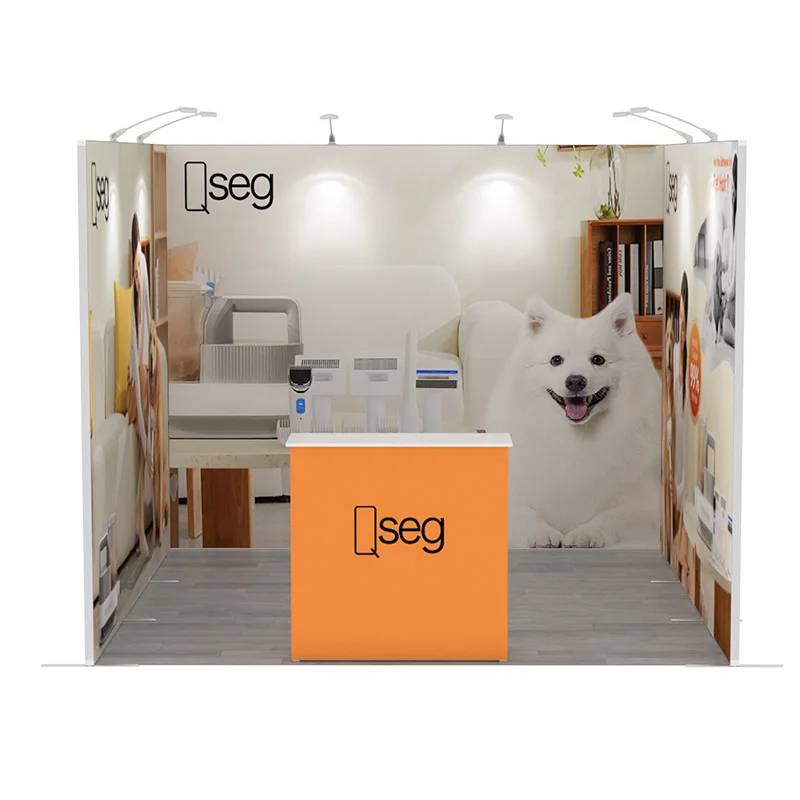 U Shape Open Side 10x10ft Aluminum Portable Trade Show Booth Display Modular Lightest Exhibition Booth Stand