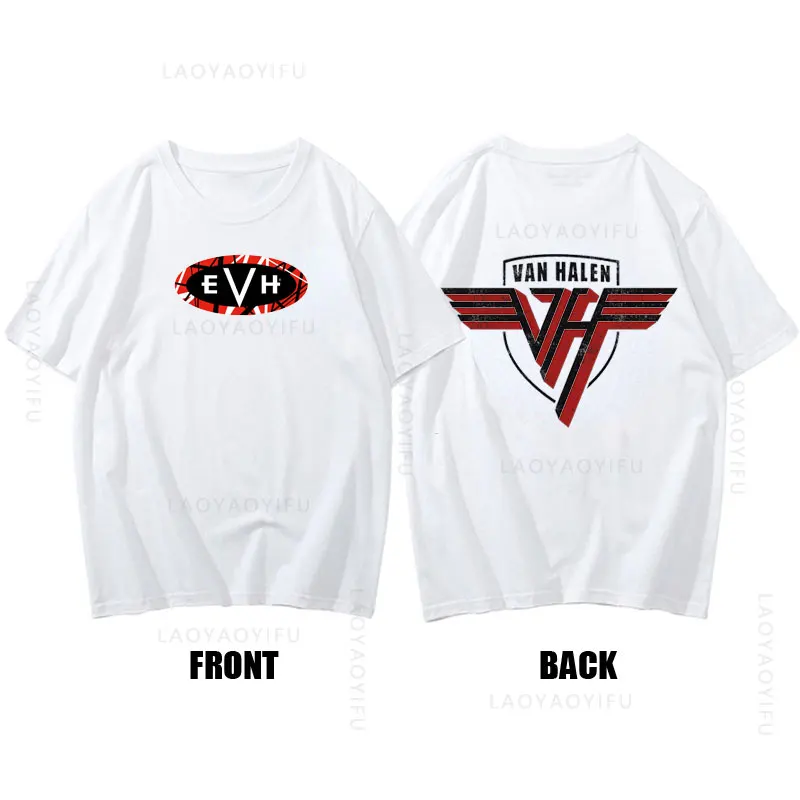 Hot Sale Eddie Van Halen Evh Theme 100%Cotton Summer Streetwear Unisex T Shirt Clothing Unique Short Sleeve Tee Graphic Gym Top
