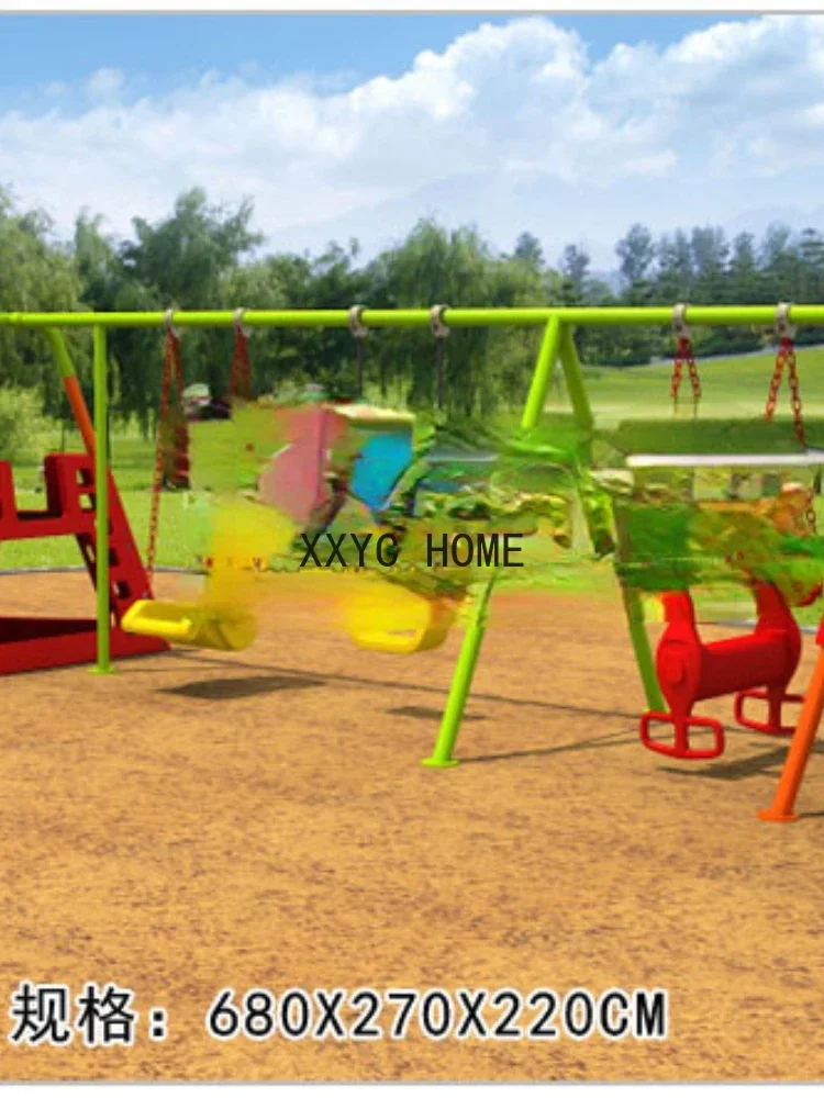 Children's Outdoor Large Swing and Slides Climbing Frame Combination My