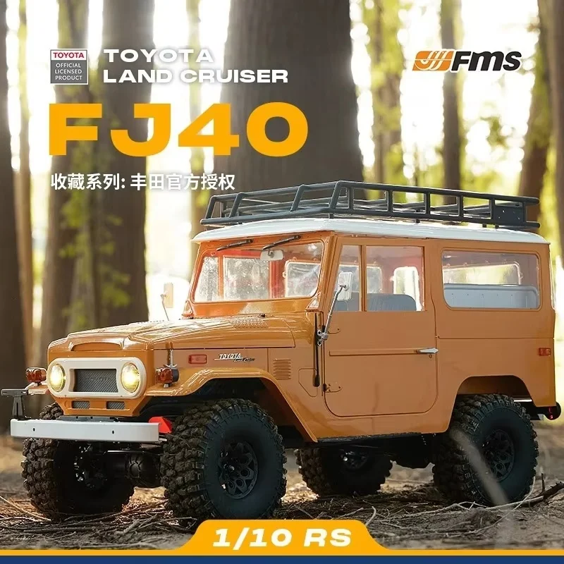 FMS 1/10 FJ40 نموذج كهربائي للتسلق على الطرق الوعرة بأربع عجلات RC للتحكم عن بعد يبدو مثل نموذج سيارة بقشرة صلبة حقيقية