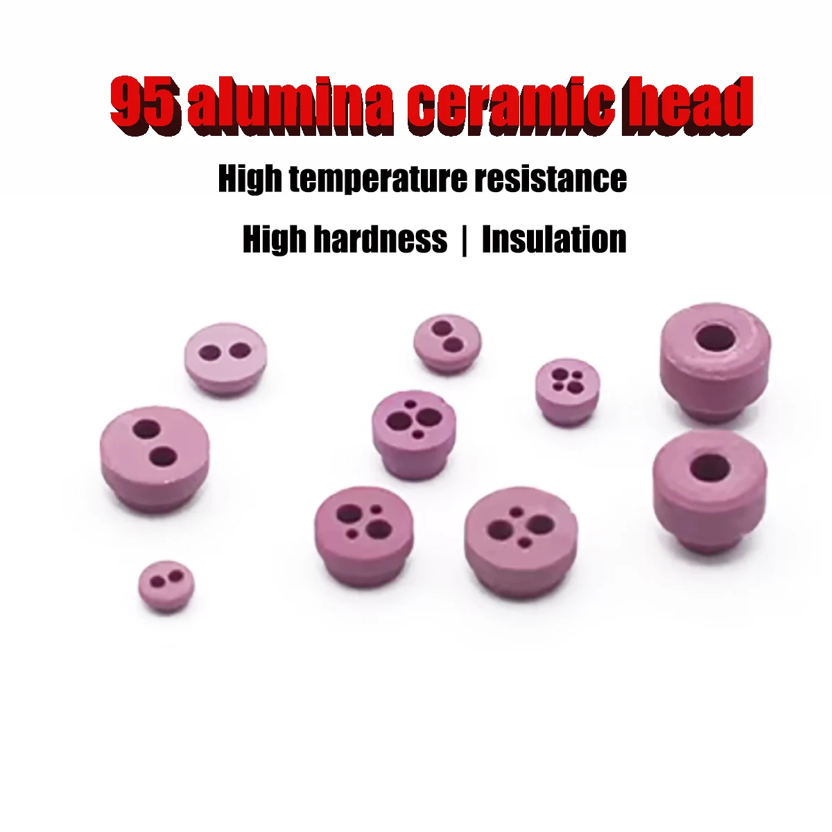 50pcs 95 Alumina Ceramic Insulator Beads - High Temperature Resistant, High Hardness Electrical Insulation for Wire Passage