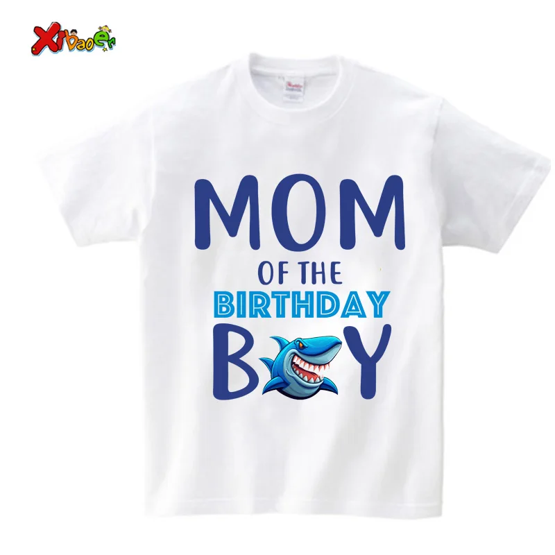 Family Shirts Matching birthday boy Clothing Family Outfits Shark T Shirt Kids Party Custom Name TShirt Clothes Family Look 10th