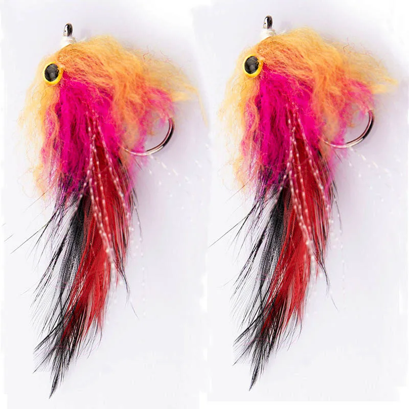 1 ชิ้น/ถุงใหม่ปลาเทราท์ Steelhead Salmon Pike Streamer Fly สําหรับ Fly Fishing Flies ขนาด 4 #   เบ็ดริช