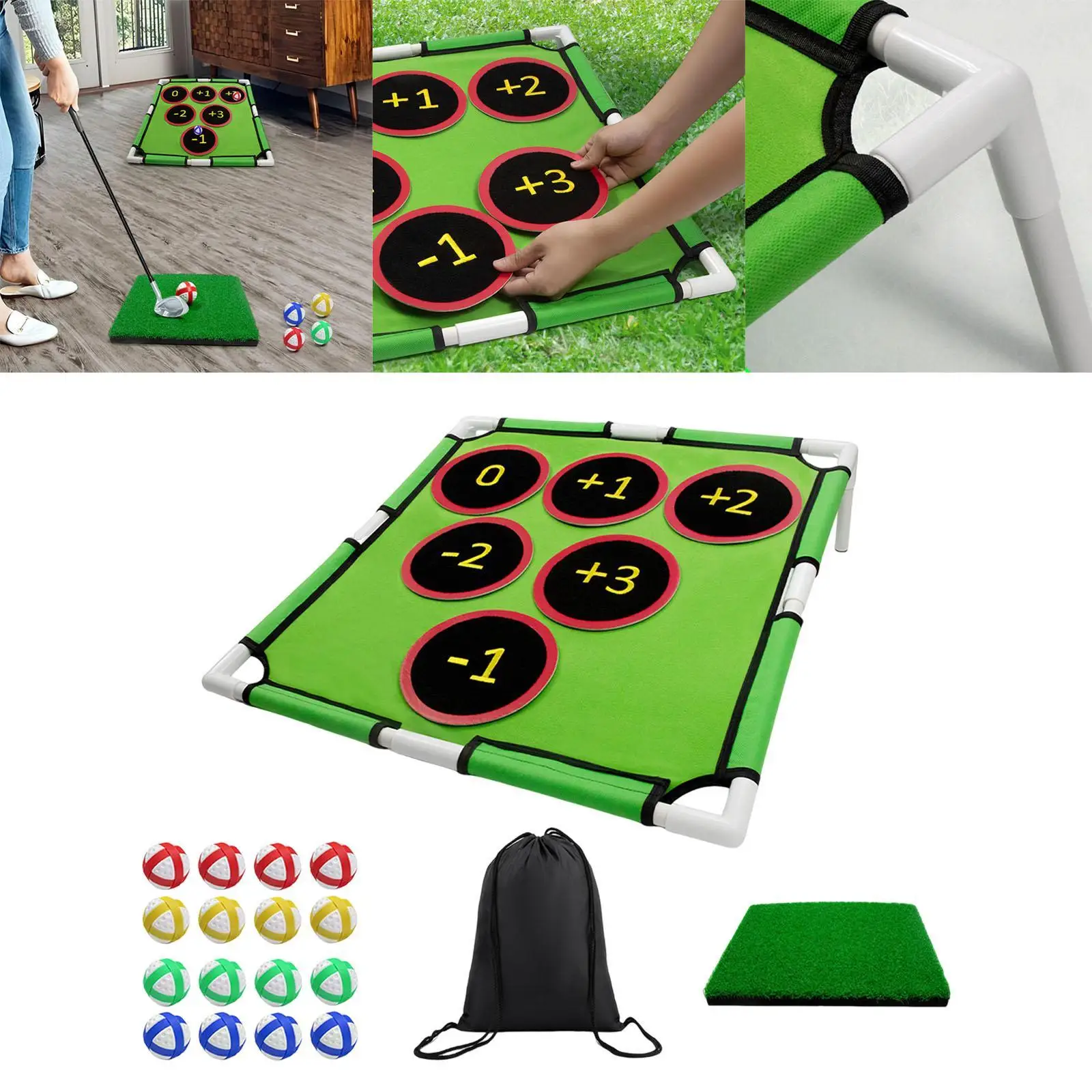 

Golf Chipping Games Golf Cornhole Game Easy Assembly Golf Practice Folding Play