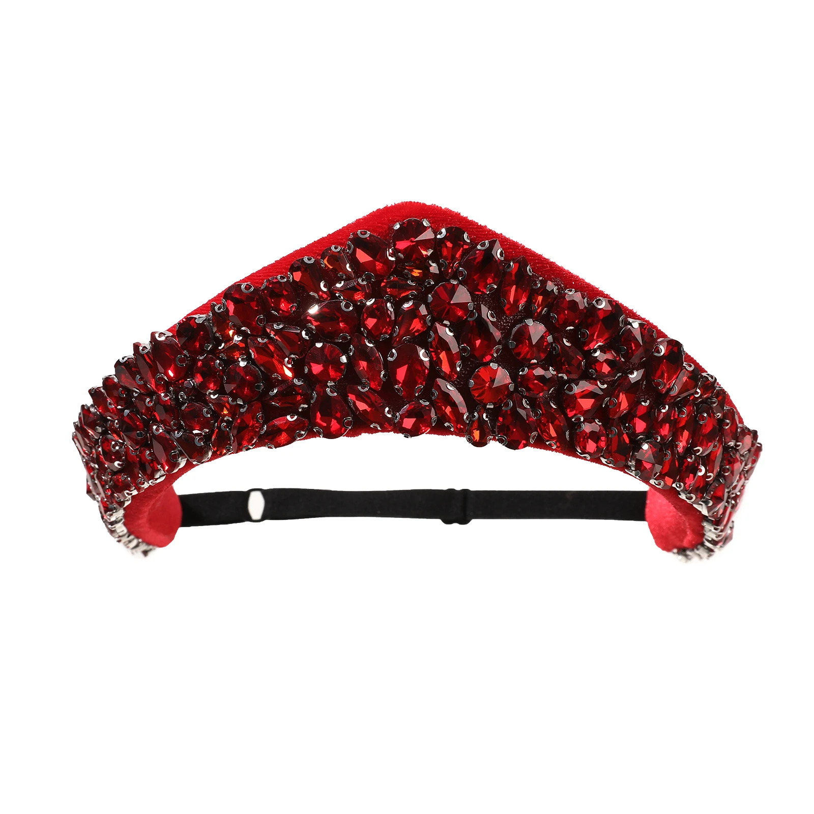 AWAYTR Fluwelen Sponskroon Haarband Klassieke stoffen haarhoepel Elastische Kokoshnik hoofdband Haaraccessoires Festival haarband