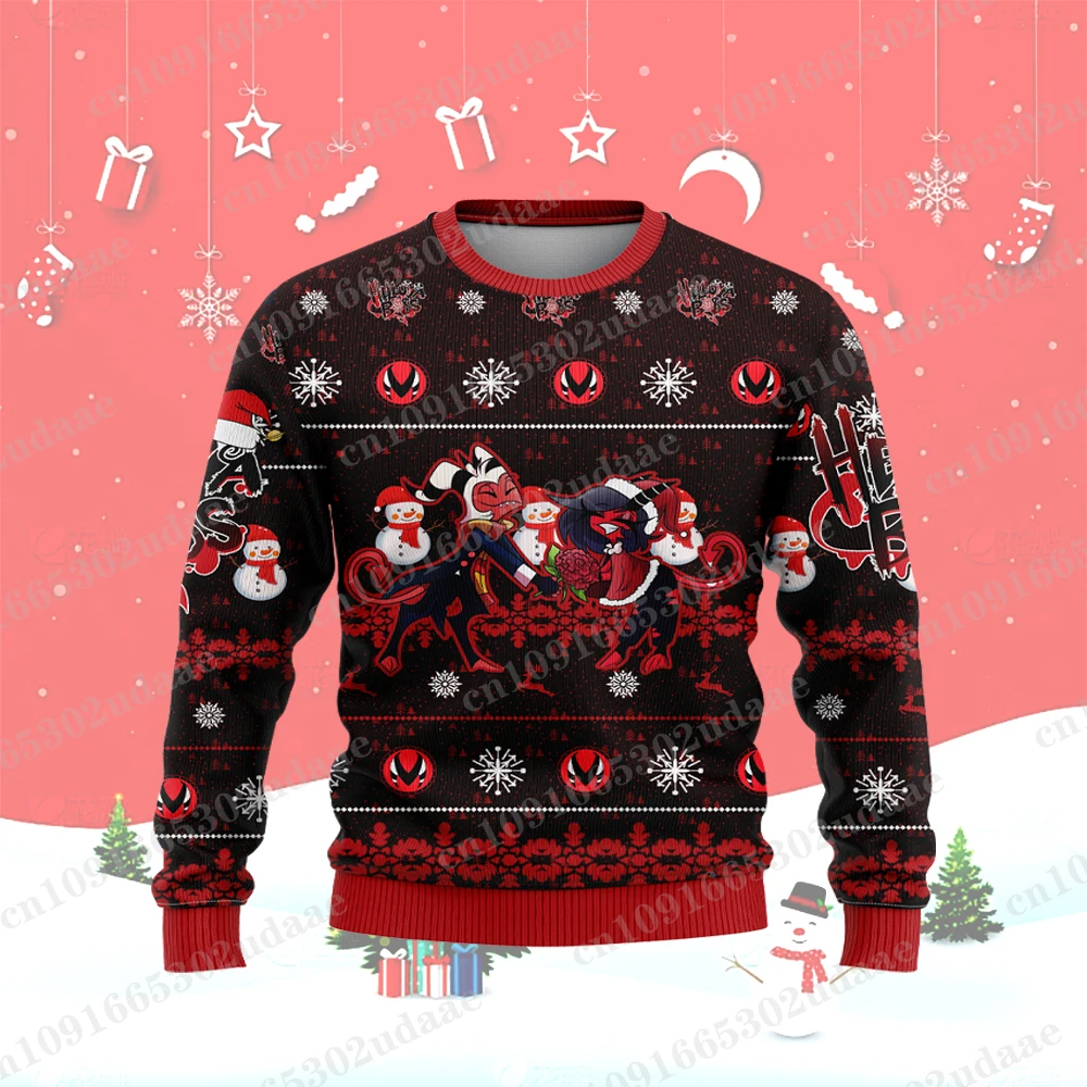 Helluva Boss Christmas Sweater Fall Pullover Top 2025 for Men and Women 2025 Fashion Couple Hoodie Sweatshirt