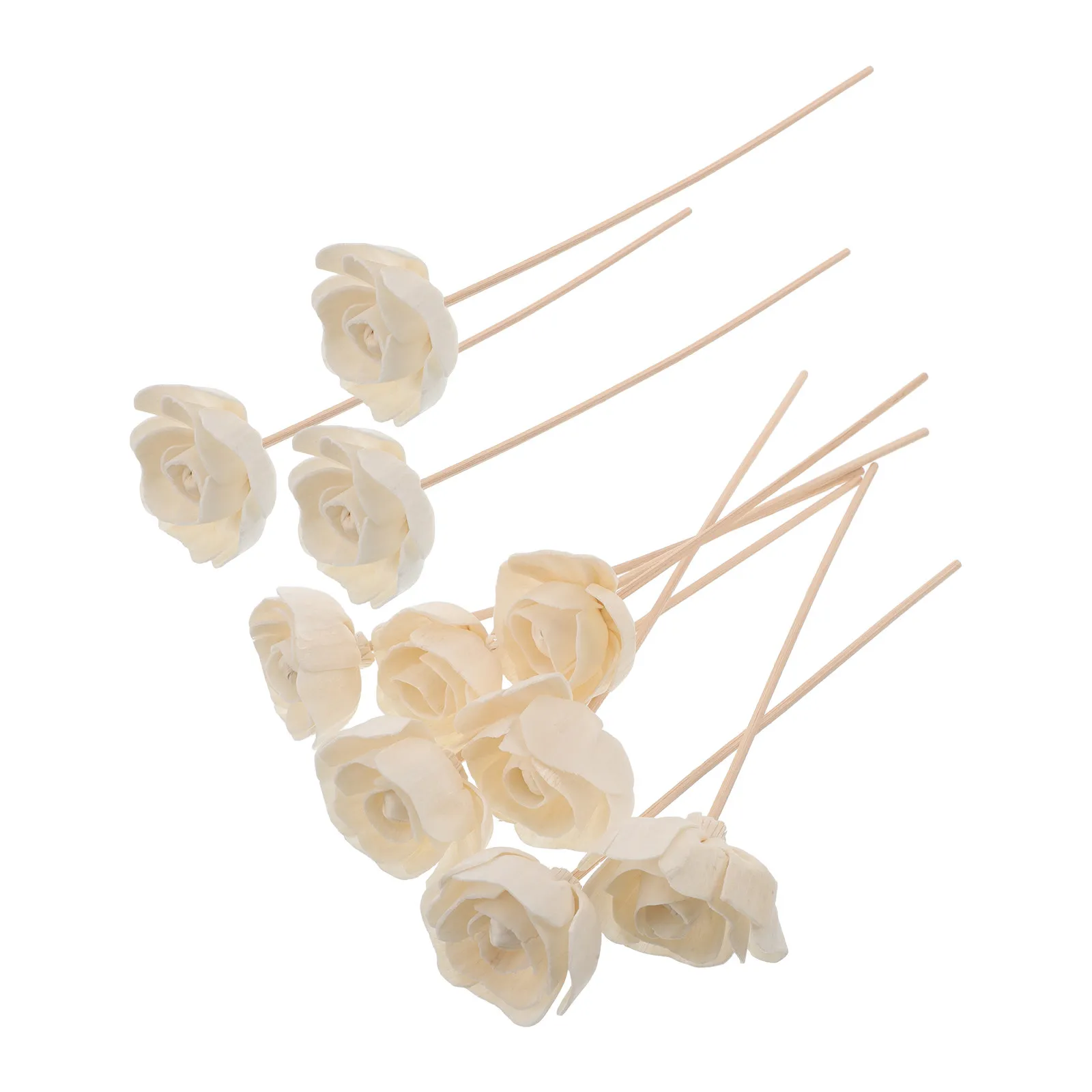 

10Pcs Artificial Flower Diffuser Sticks Essential Oil Diffuser Replacement Refill Decorative Aromatherapy Reed Home Fragrance