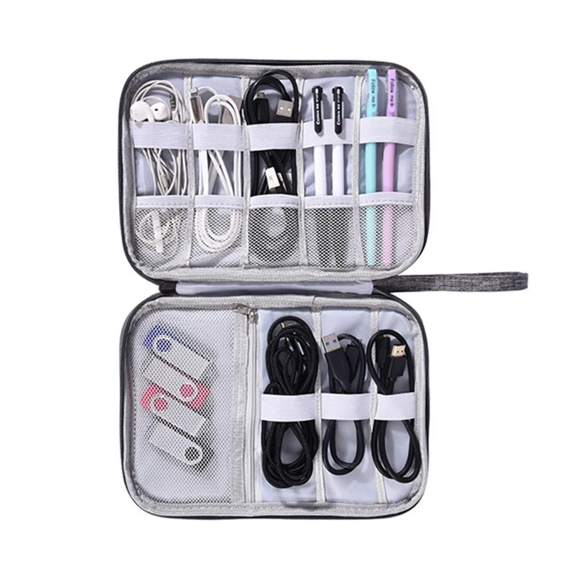 Cable Storage Bag Waterproof Digital Electronic Organizer Portable USB Data Line Charger Plug Storage Bag Travel Cable Organizer