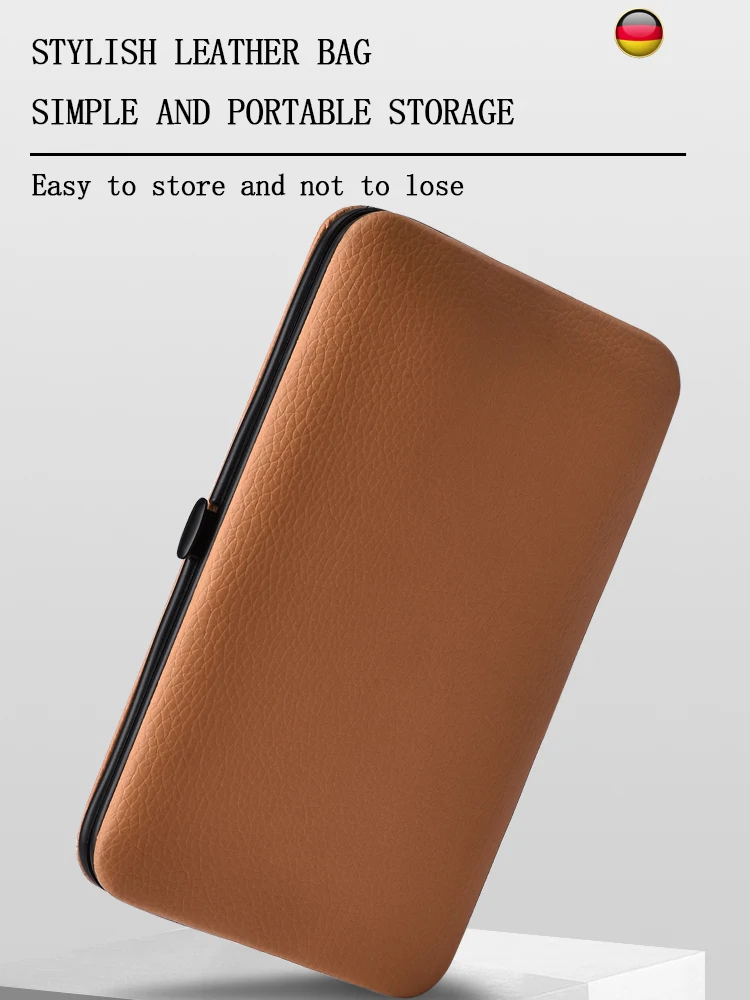 7-24 pezzi Set di strumenti per manicure Kit di taglierina per cuticole in acciaio inossidabile Tagliaunghie professionale Pedicure Strumenti per toelettatura di nail art