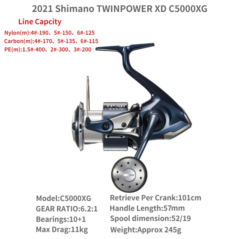 2021 SHIMANO Twin Power TWINPOWER XD MGL Rotor Saltwater Spinning