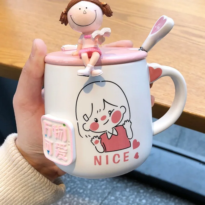 Mug high appearance level, girls cute cup high-grade high-grade couple cup Christmas gift