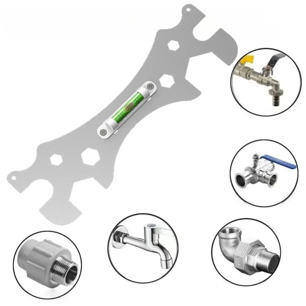 

Stainless Steel Pipe Leveler With Bubble Level Indicator For Faucet Shower Water Heater Tools