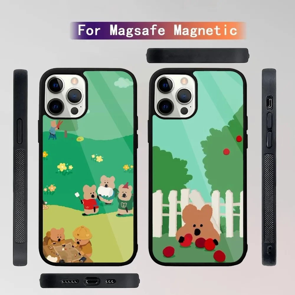 Korea Koala D-Dinotaeng Cute  Phone Case For iPhone 15,14,13,12,11,Plus,Pro,Max Mini Magsafe Magnetic Wireless Charging