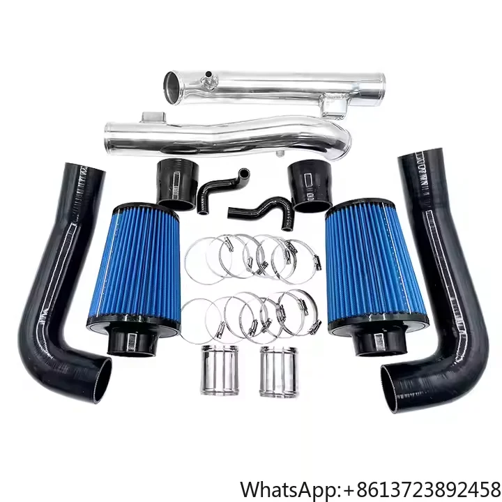 

2.5inch Silver Cold Air Intake Kit for Ni-ssan Infiniti 370Z G37 Q60 with Silicone Hose Side PCV Breather Hose Set