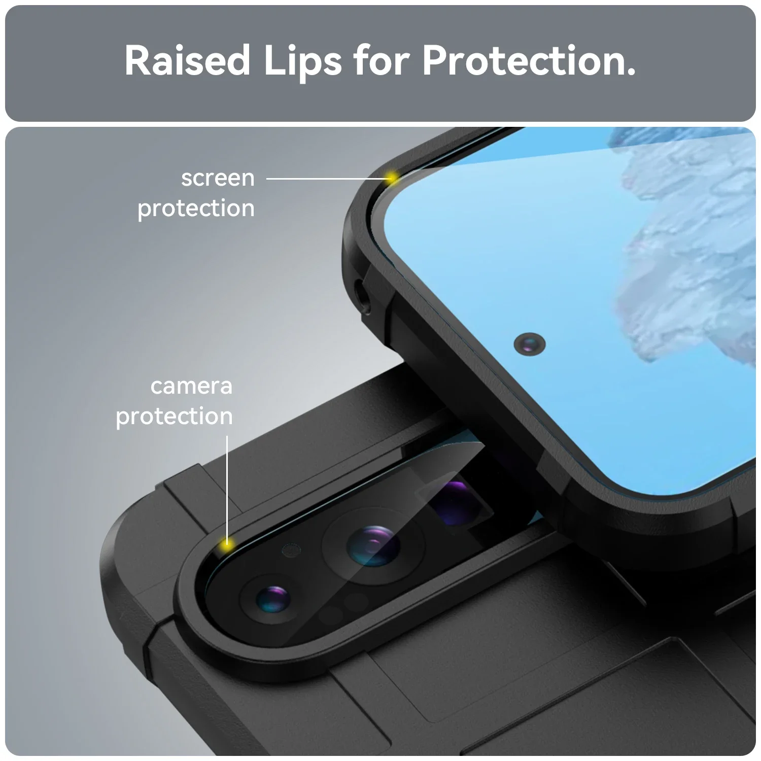Rugged Non-slip Texture Shield Shockproof Phone Case For Google Pixel 9 Pro XL Soft TPU Rubber Silicone Protective Back Cover