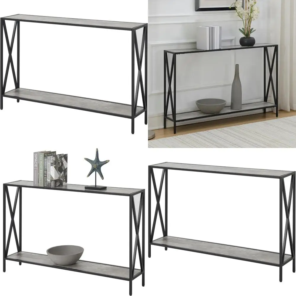 

Modern Entryway Console Table with Storage Shelf - 47.25 Living Room Sofa Table for Foyer Hallway