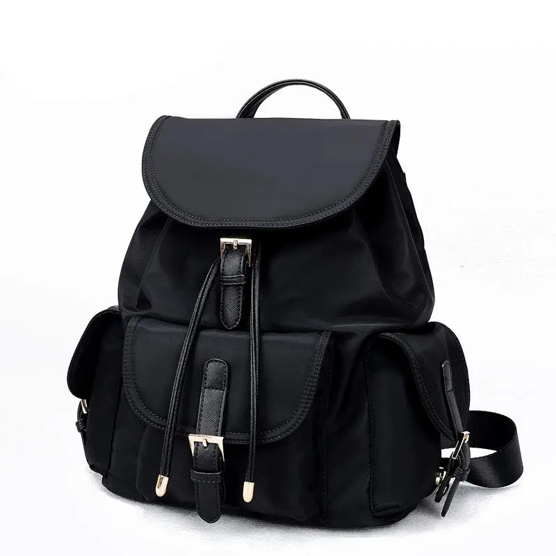 Casual Oxford Women Backpack Black Waterproof Nylon School Bags For Teenage Girls Fashion Travel Backpack Tote Mochila Q463