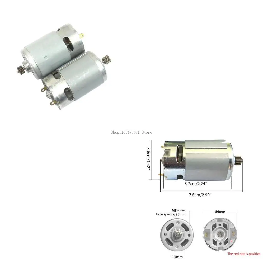RS550 12 Teeth 10.8V~25V High Torque Reduction Electric Motor Eccentric Output Shaft Micro Speed Reduction Motor