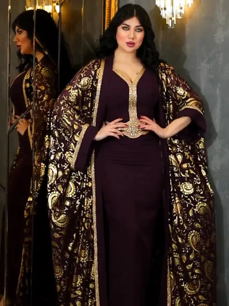 Abayas For Women Dubai Luxury 2024 African Muslim Fashion Dress Caftan Marocain Evening Party Dresses Robe Djellaba Femme