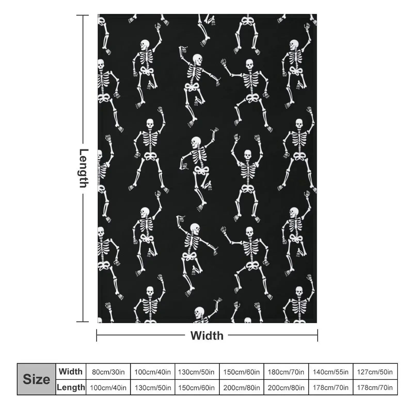 Skeletons Dancing Throw Blanket Blankets For Baby Retros Bed Fashionable Summer Beddings halloween manga Blankets