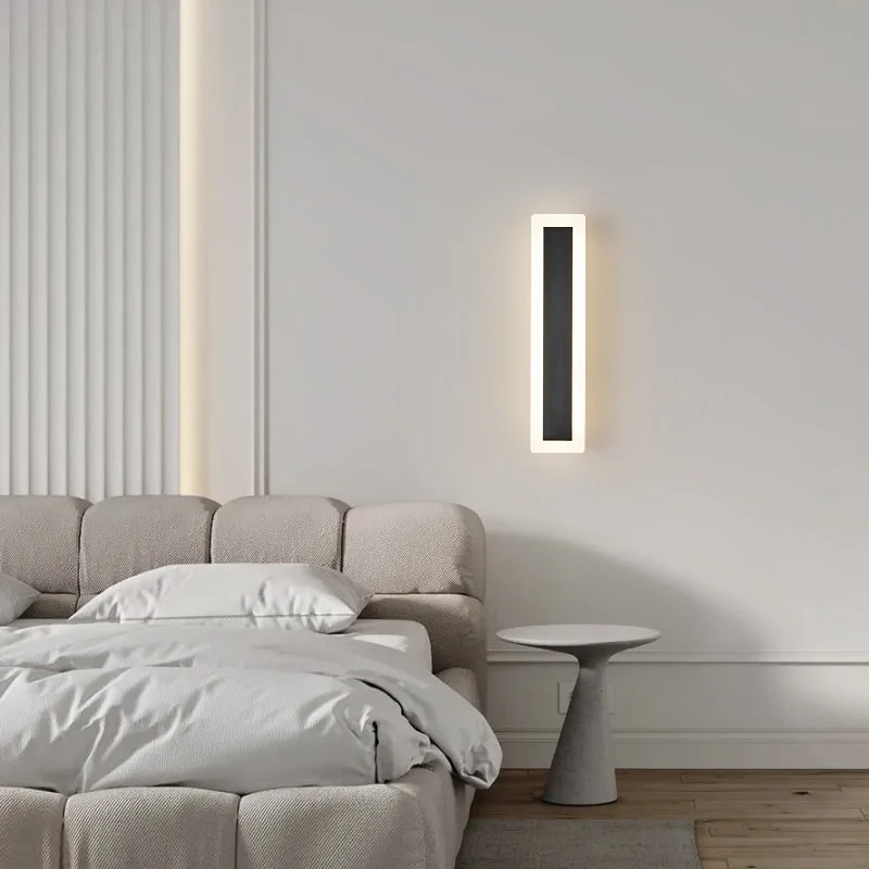 TINNY lampu dinding kuningan Modern LED emas, lampu dekorasi koridor 3 warna kreatif tempat tidur panjang untuk rumah ruang tamu kamar tidur