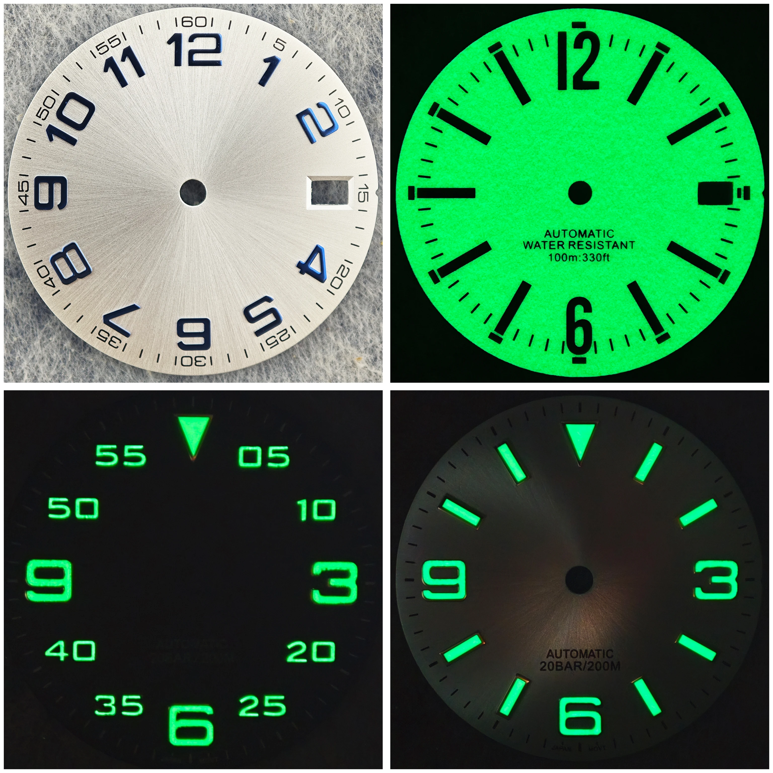 NH35 Dial 28.5mm New Model Dial High-Quality Watch Accessory for NH Series Movements with C3 Luminous Custom Logo Available