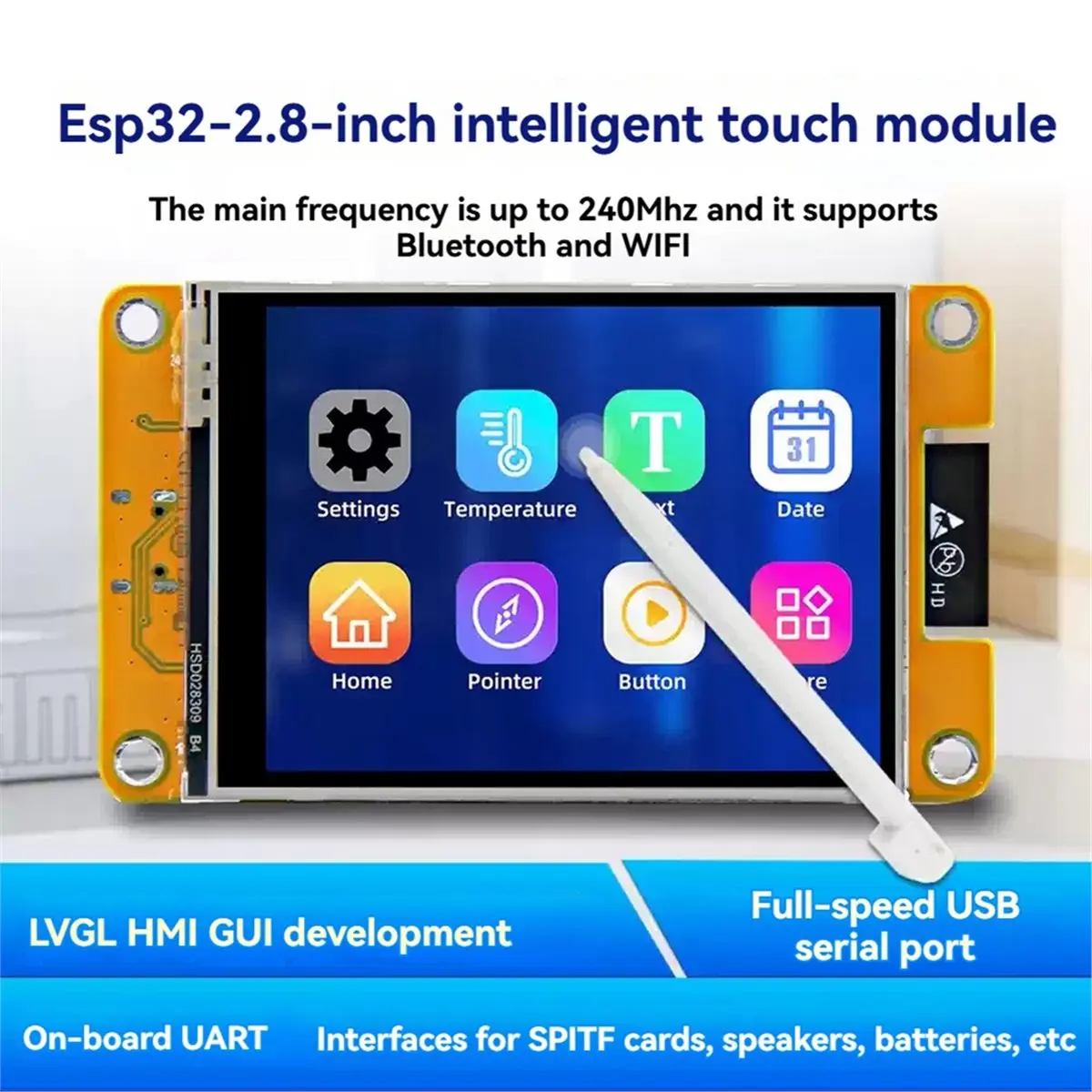 update. ESP32 WiFi Bluetooth Module Development Board 240x320 Resolution 2.8Inch Resistive Touchscreen ST7789P3 Drive
