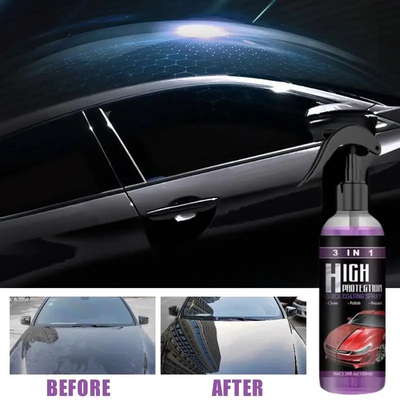 

Ceramic Car Coating Spray Car Coating Spray Wax Detailing Waterless Hydrophobic Automotive Paint Polish Spray Shiny Car Stuff