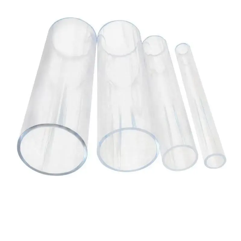 Naxilai 1pcs 450mm 긴 투명 라운드 PC 튜브 폴리 카보네이트 엄밀한 파이프 물고기 탱크 수족관 라운드 파이프 피팅