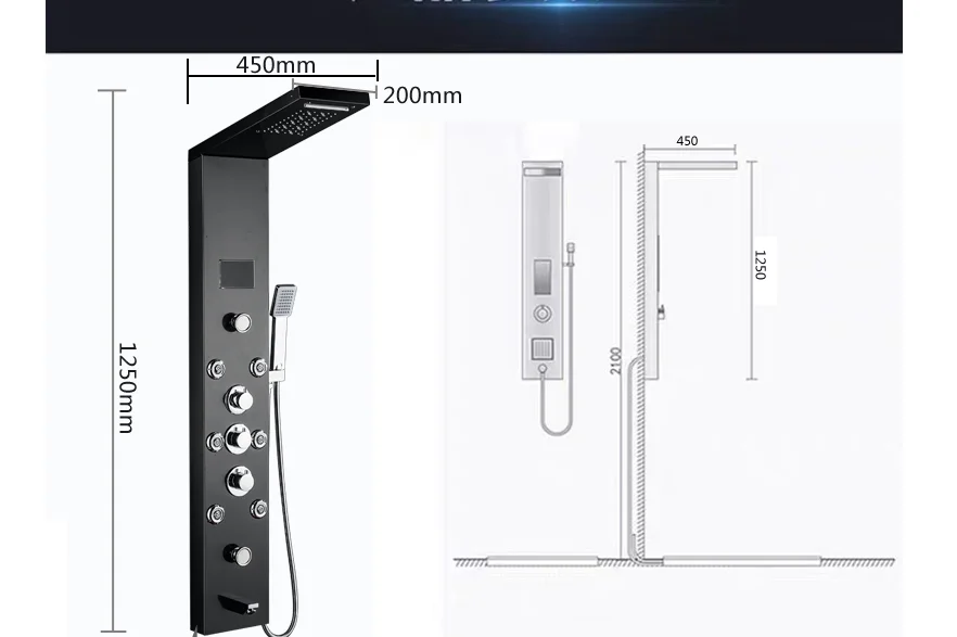 

Shower Screen Constant Temperature Surface-mounted Shower Screen Nozzle Wall-mounted Shower Head Concealed