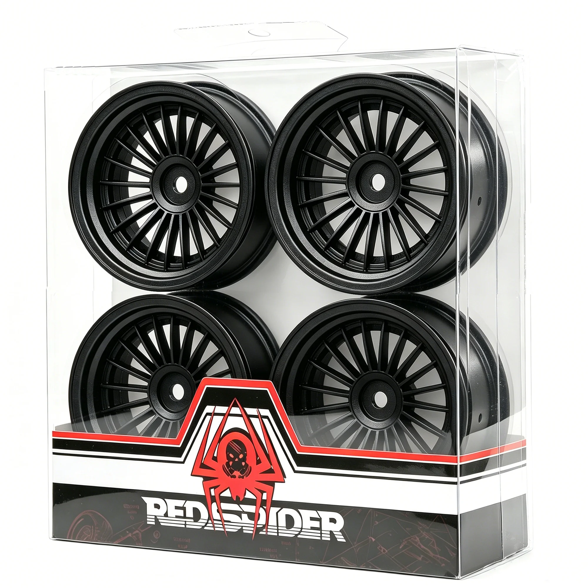 RED SPIDER  1/10 RC On-Road Drift Racing Car Plastic Wheel Rim Wheel Hubs for Tamiya XV02 Kyosho HSP HPI Sakura Traxxas RedCat