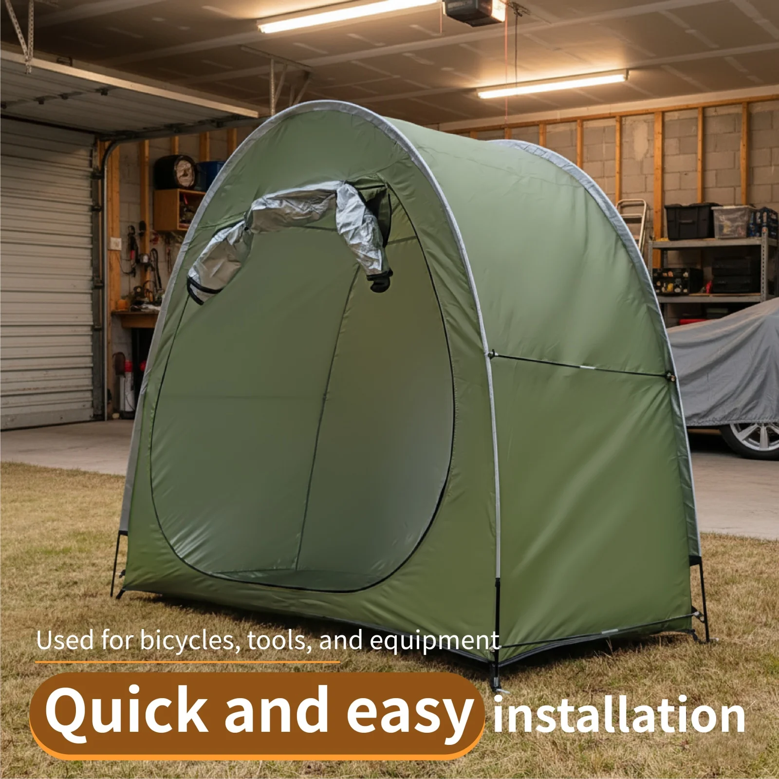 Portable Thickened Oxford Cloth Bike Shelter Private Travel Tent for Outdoor Hiking Cycling Camping And Travel image 6