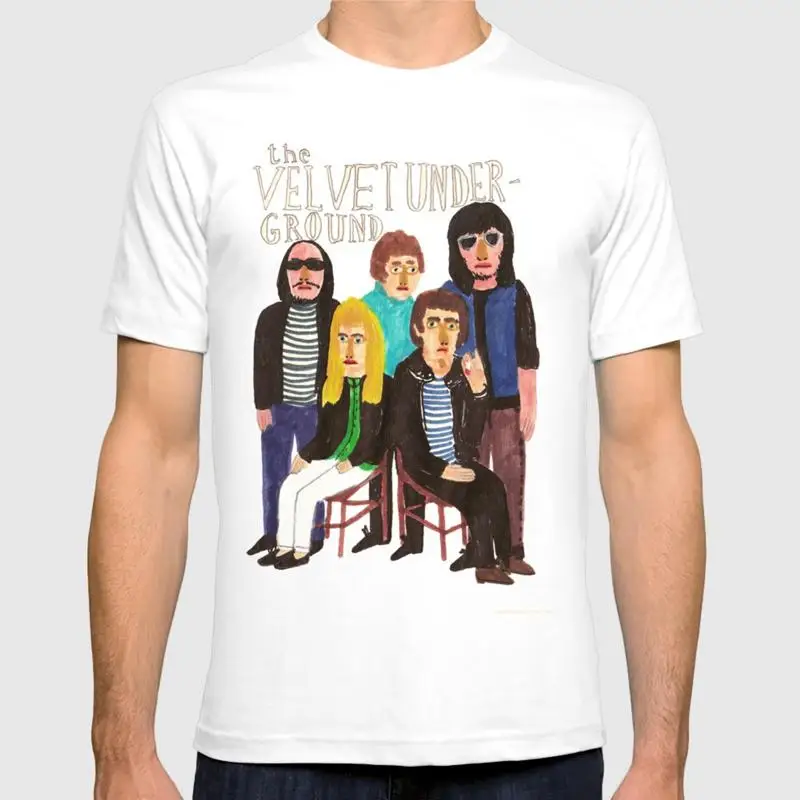 The Velvet Underground Caricature Funny White All Size Unisex T-Shirt