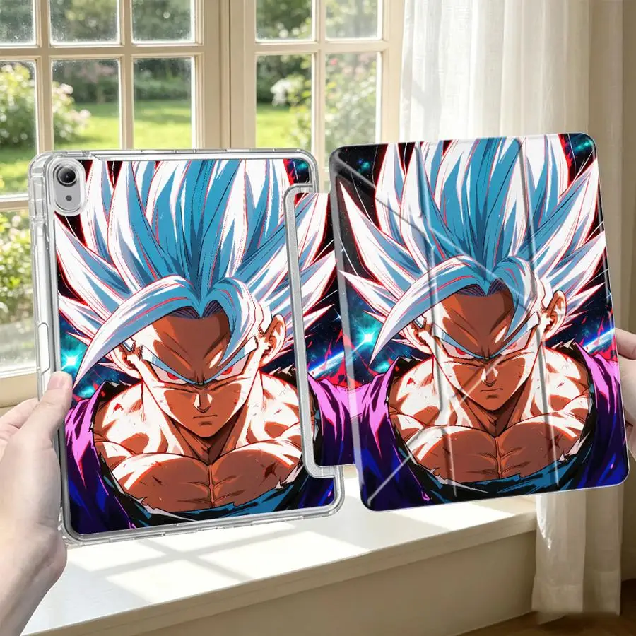 Tablet Case For iPad Mini 7 6 5 Air 8 M2 M3 3 9th 10th Gen 11th 12th Pro 13 2025 2026 With Pen Slot Cover Dragon Ball Goku