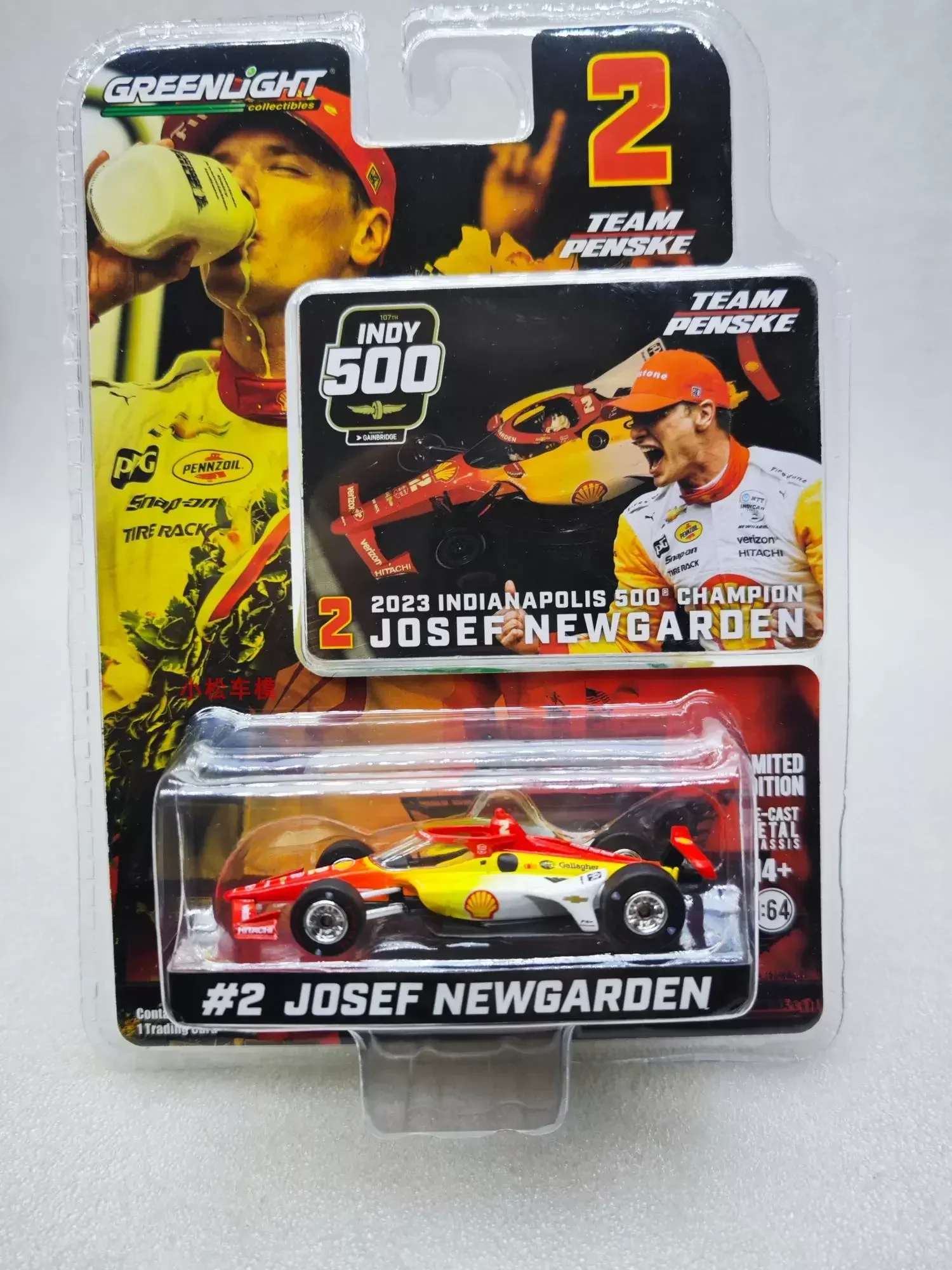 1:64 2023 NTT # 2 Josef Newgarden Diecast Metal Alloy Model Car Toys para coleção de presentes