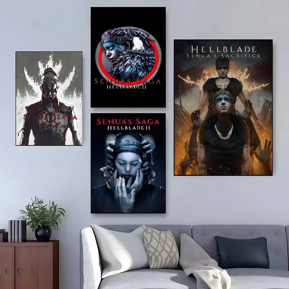 Senua's Saga H-Hellblade l Poster HD home decor sticky wall waterproof home living room bar aesthetic decor