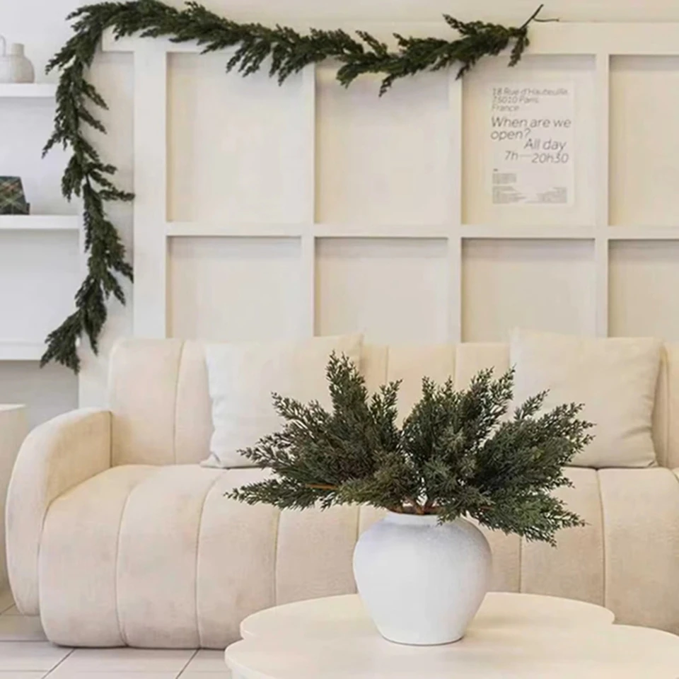 

Artificial Plants Leaves Christmas Tree Party Home Room Table High Quality Decor Outdoor Garden Material Wedding Flower Ornament