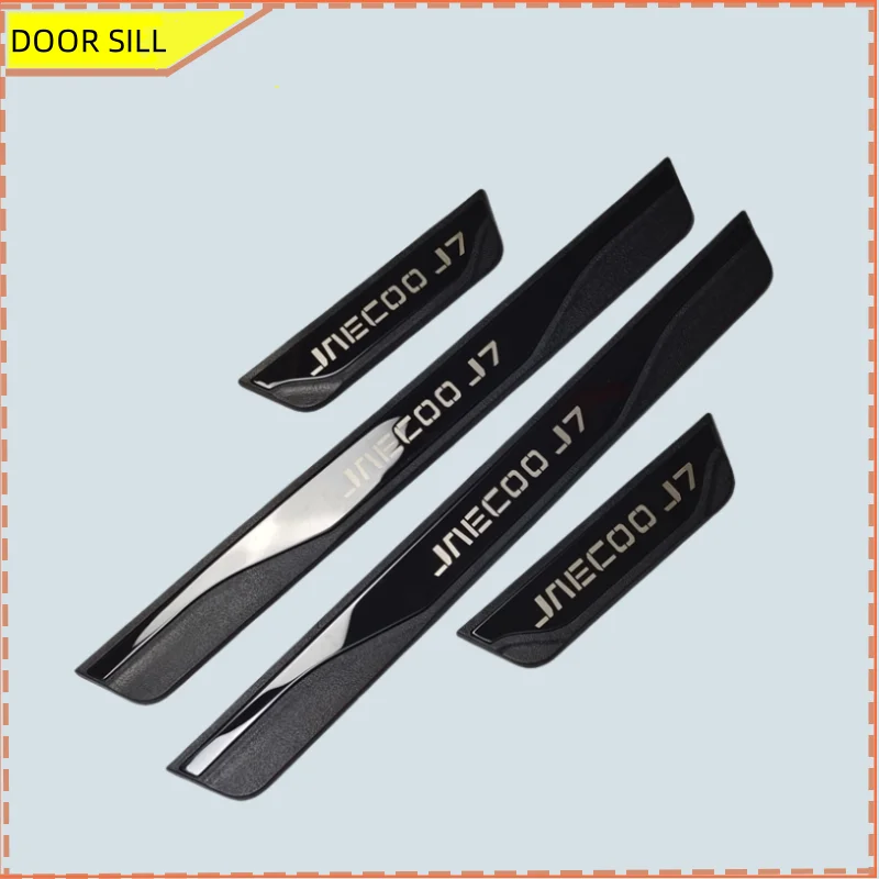 For CHERY JAECOO J7 2023-2024 Accessories Car Door Sill Scuff Plate Protector Trim Kick Step Cover