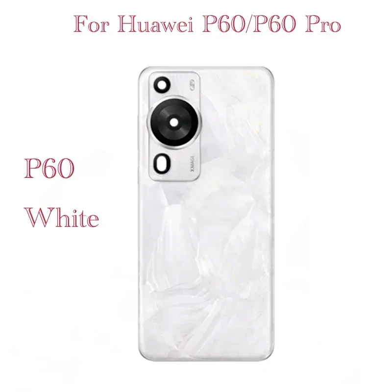 Replace For Huawei P60 / P60 Pro Battery Back Cover Glass Rear Door Lid Shell Case Housing + Camera Lens Frame Repair