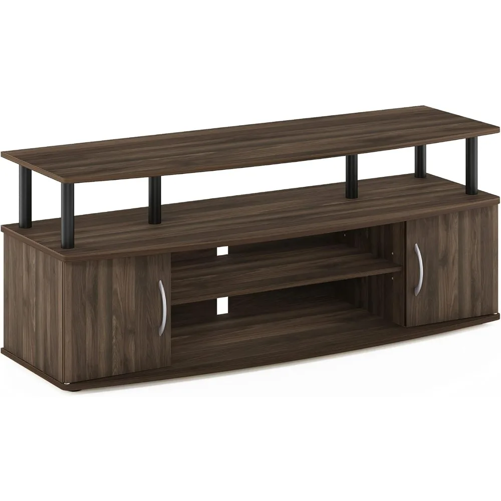 

JAYA Large Entertainment Stand for TV Up to 55 Inch, Columbia Walnut/Black