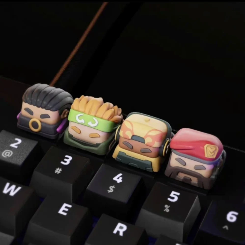 

Valorant Keycap for Mechanical Keyboard Game Keycaps Customized Creative Keycap Jett Sova Resin Keycaps 1PC