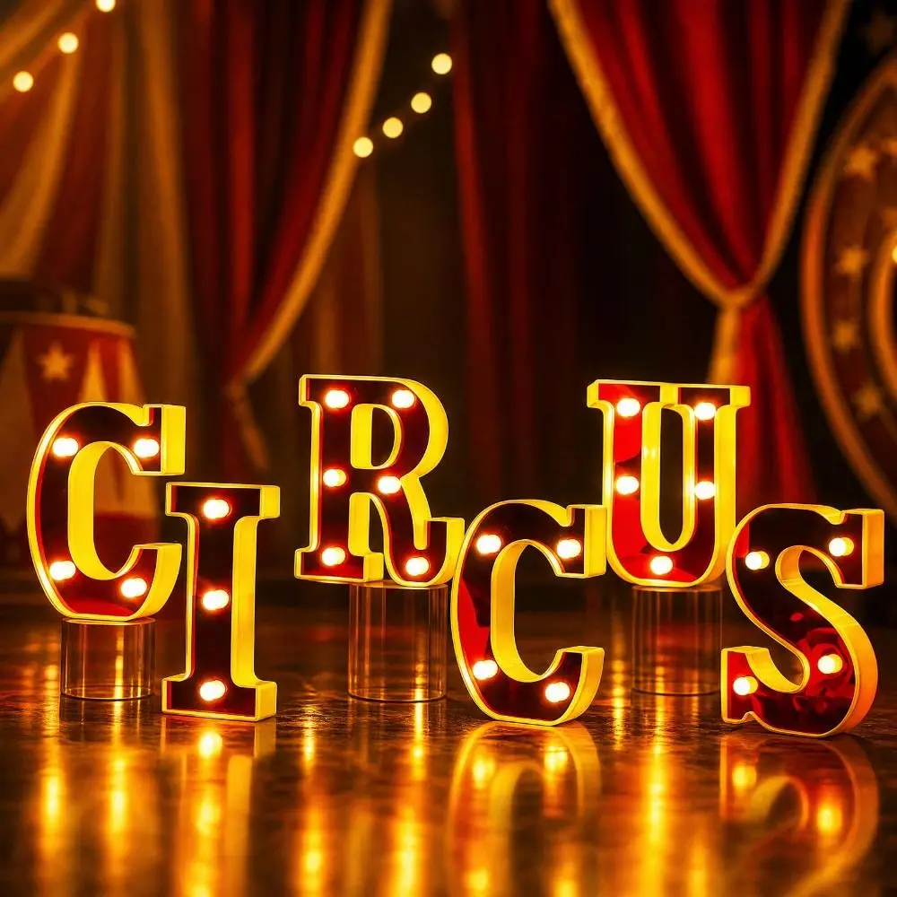 16cm Size LED Light Letters 26 English Letters Red White Color Luminous Letters LED Light Luminous Design