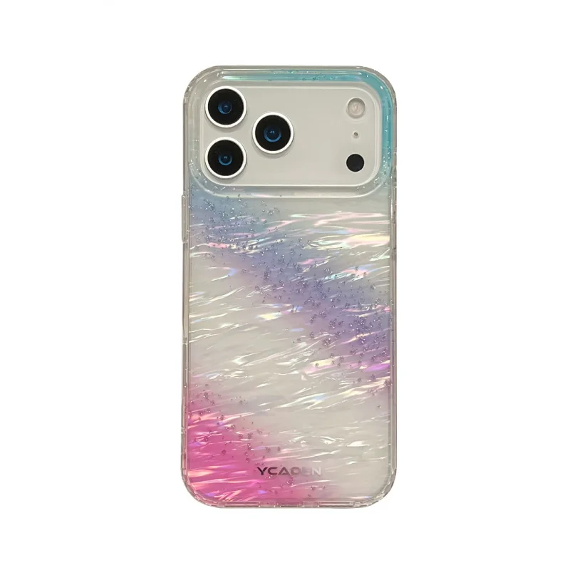 Gradient Colorful Shell Pattern Phone Case Compatible with iPhone 17 Pro Max Apple 16 Pro/15 Pro Protective Cover - Image 5